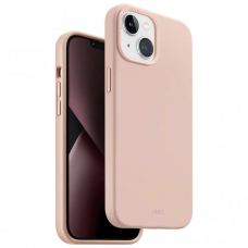 Чехол iPhone 13 Uniq Lino Hue Silicone Pink